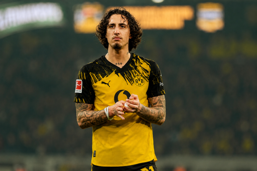 Fabio Silva después de un partido con el Dortmund