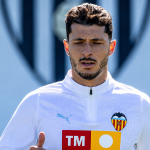 Guido Rodríguez entrenando con el Valencia