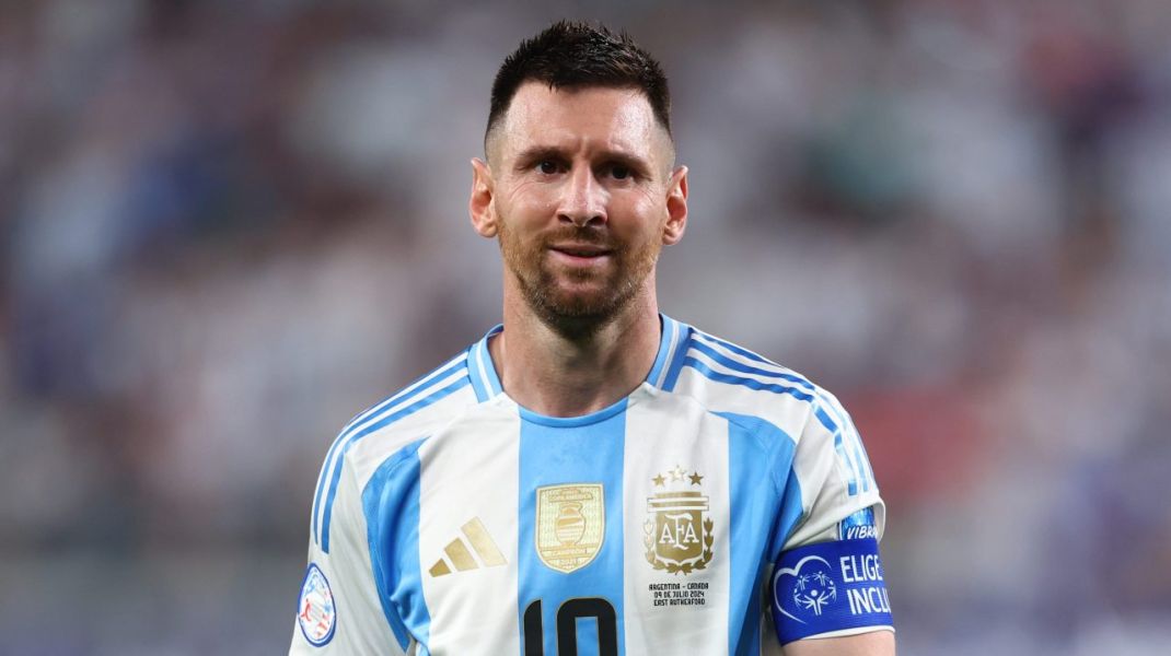 Messi durante un encuentro con la selección argentina