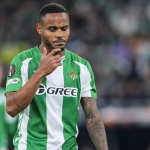 Natan se lamenta durante un partido con el Betis
