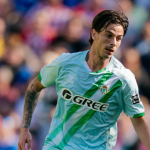 Valentín Gomez durante un partido con el Betis