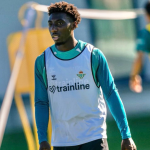 Bladi durante un entrenamiento del Betis