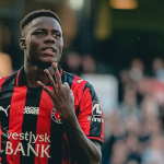 Franculino celebrando un gol con el Midtjylland