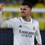 Ceballos celebrando un gol con el Madrid