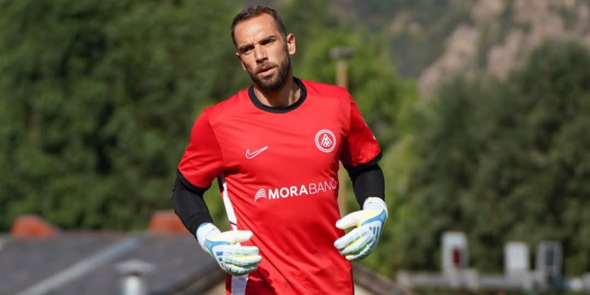 Pablo López, entrenando con el Andorra