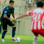 Valentín Gómez ante el Almería